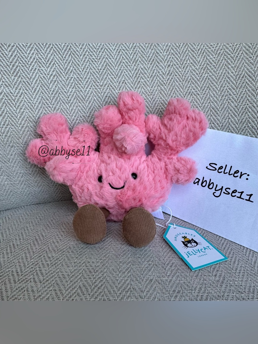 Jellycat Amuseables Coral - Authentic - Brand New With Tags - Fast Ship